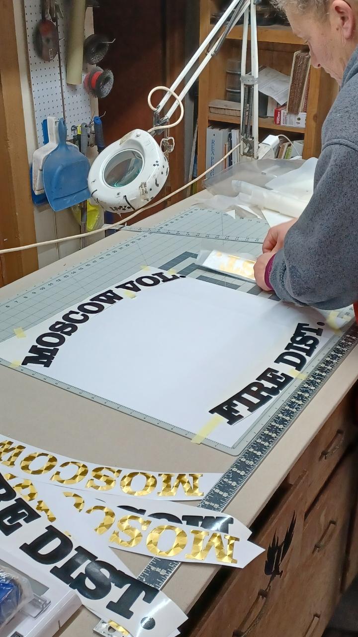 Personalized graphics for business advertising.