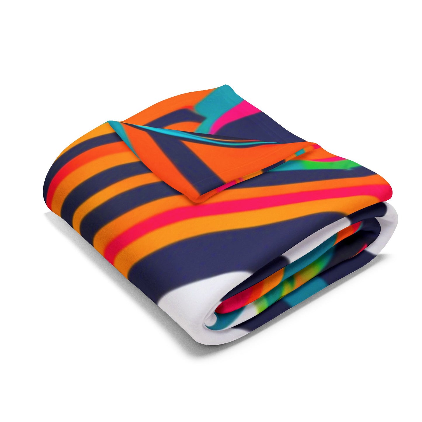 Fleece Blanket Colorful Sporty Throw Polyester Cozy Vibrant 30x40