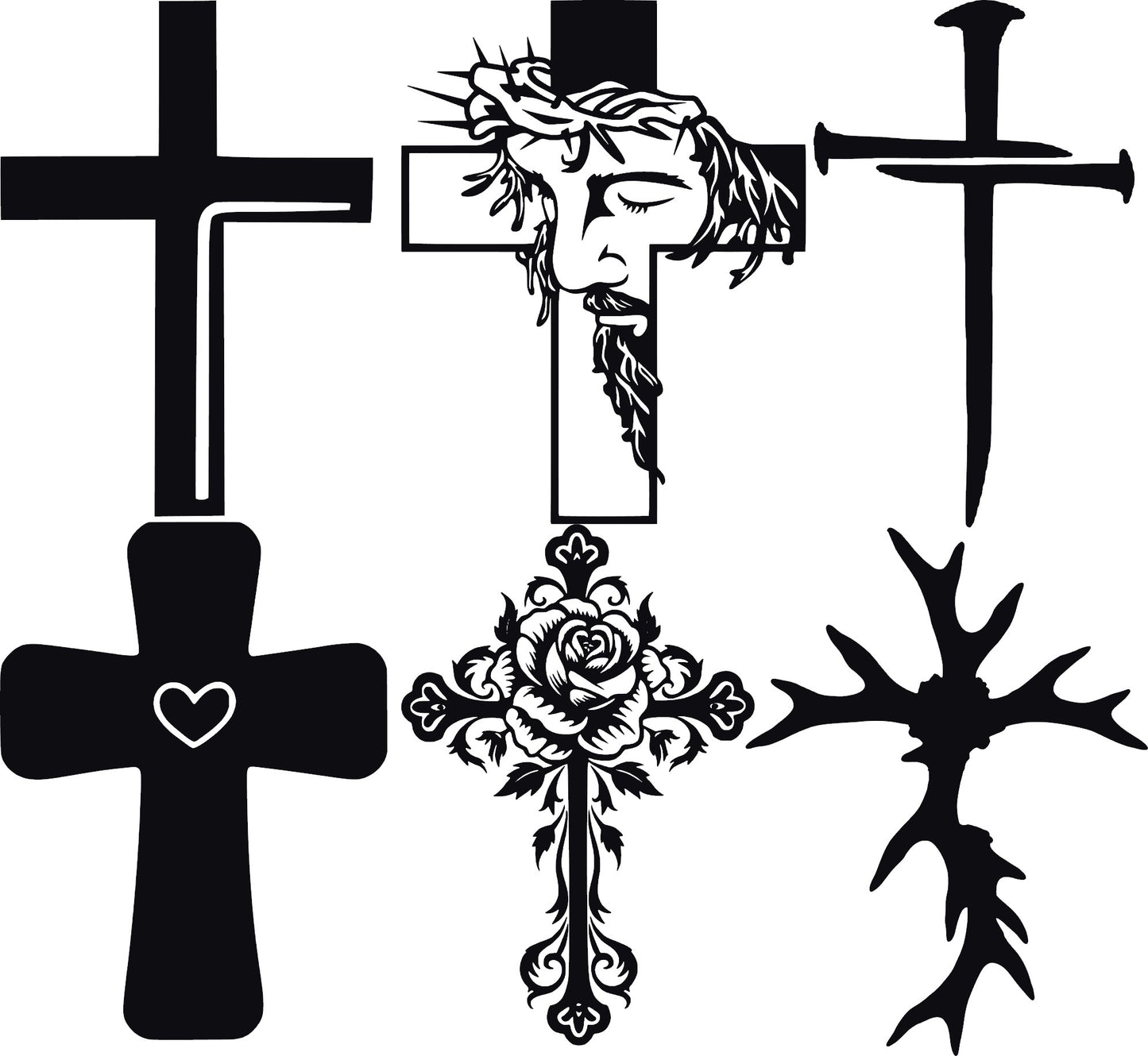 Cross Vinyl Decal, 6" tall, Multiple Colors Available, Christian, Christ, Resurrection