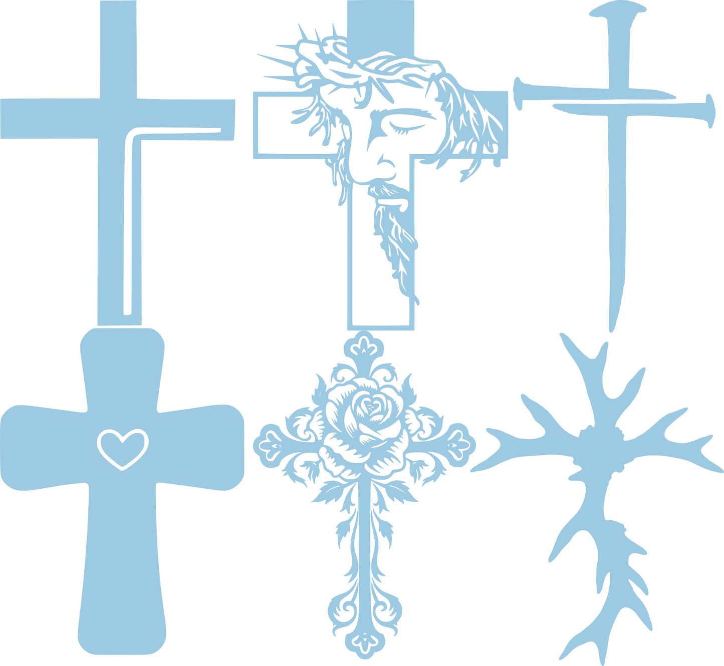Cross Vinyl Decal, 6" tall, Multiple Colors Available, Christian, Christ, Resurrection