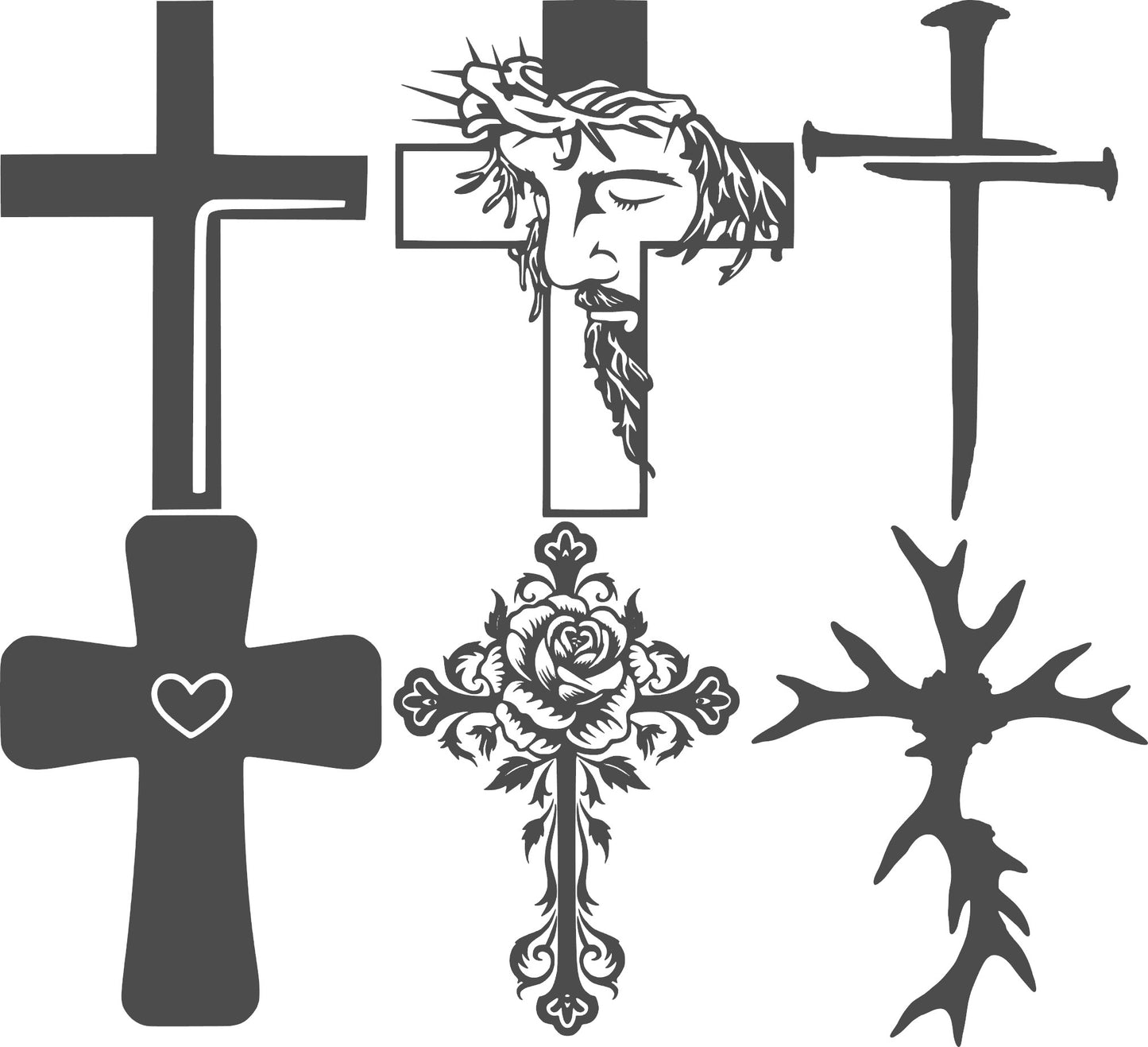 Cross Vinyl Decal, 6" tall, Multiple Colors Available, Christian, Christ, Resurrection