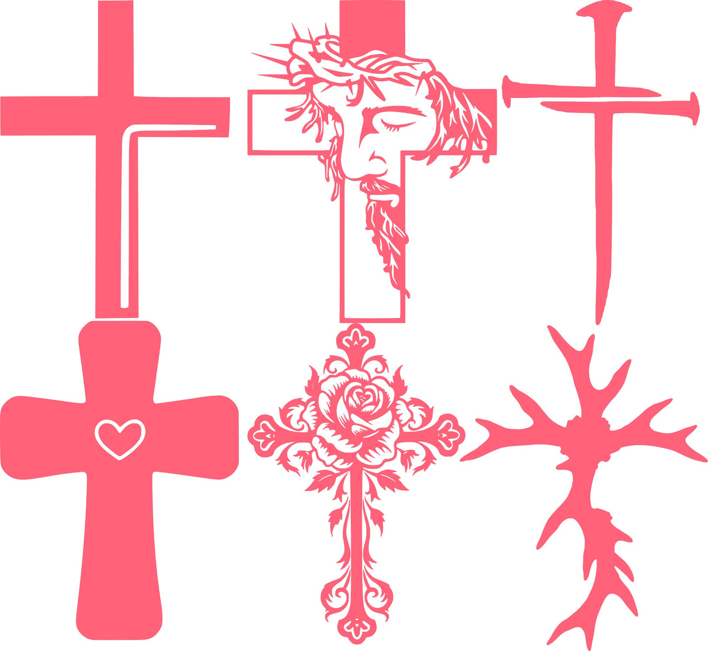 Cross Vinyl Decal, 6" tall, Multiple Colors Available, Christian, Christ, Resurrection
