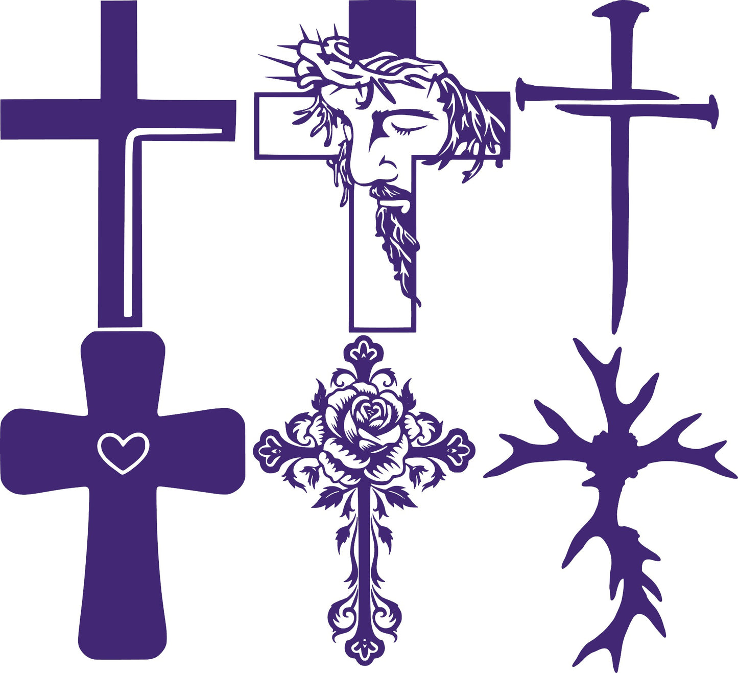Cross Vinyl Decal, 6" tall, Multiple Colors Available, Christian, Christ, Resurrection