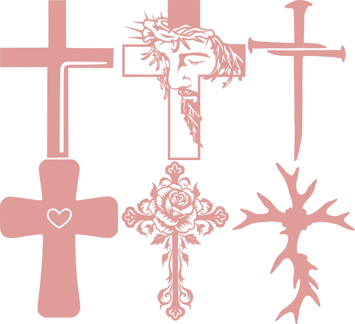 Cross Vinyl Decal, 6" tall, Multiple Colors Available, Christian, Christ, Resurrection