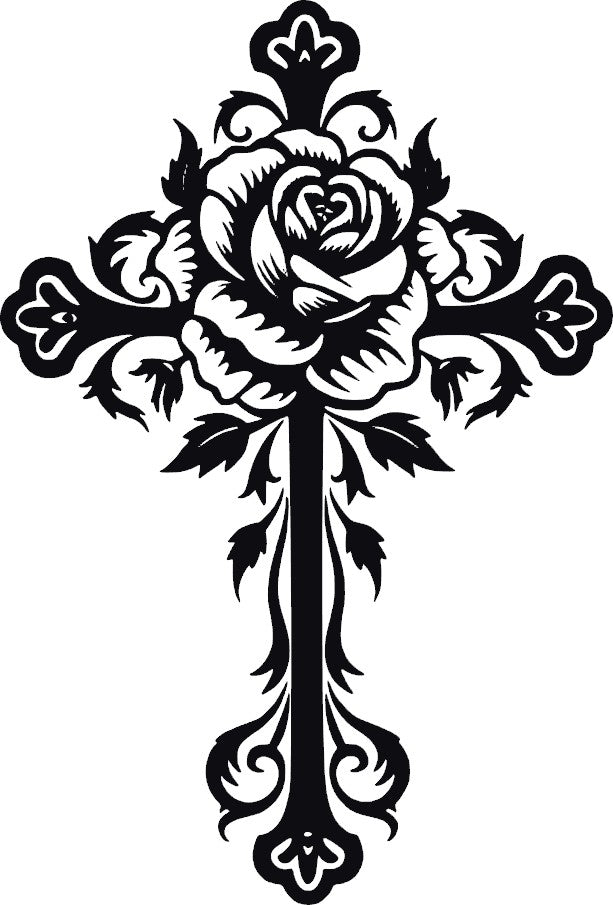 Cross Vinyl Decal, 6" tall, Multiple Colors Available, Christian, Christ, Resurrection