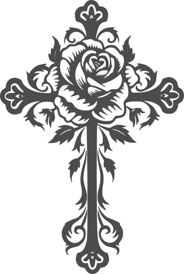 Cross Vinyl Decal, 6" tall, Multiple Colors Available, Christian, Christ, Resurrection
