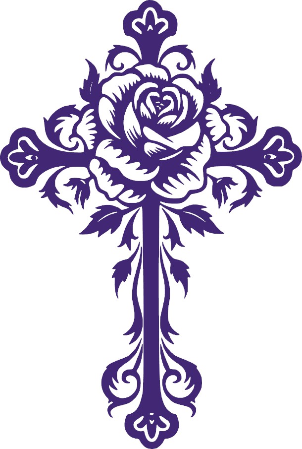 Cross Vinyl Decal, 6" tall, Multiple Colors Available, Christian, Christ, Resurrection