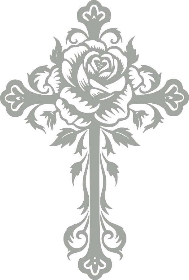 Cross Vinyl Decal, 6" tall, Multiple Colors Available, Christian, Christ, Resurrection