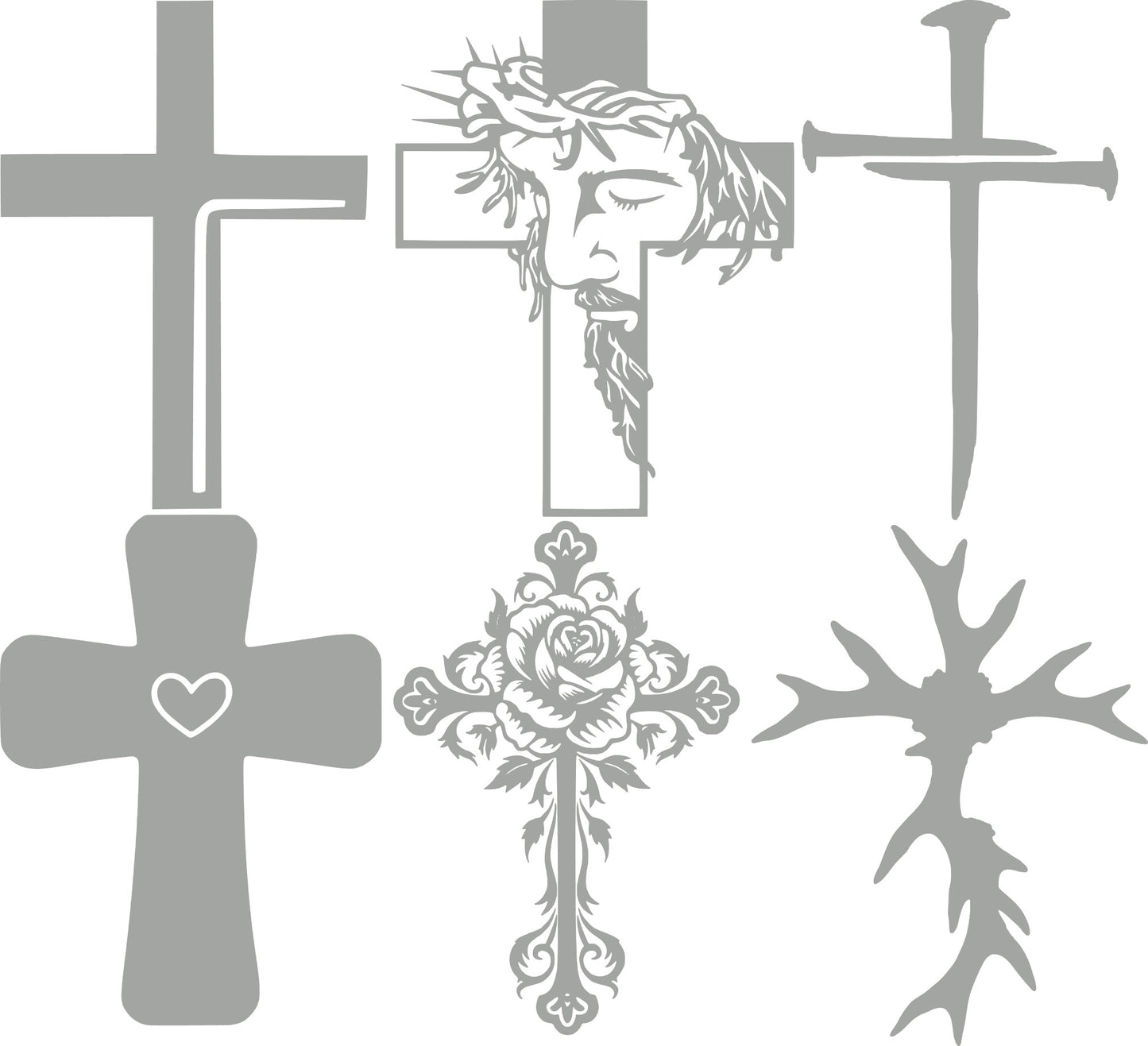 Cross Vinyl Decal, 6" tall, Multiple Colors Available, Christian, Christ, Resurrection