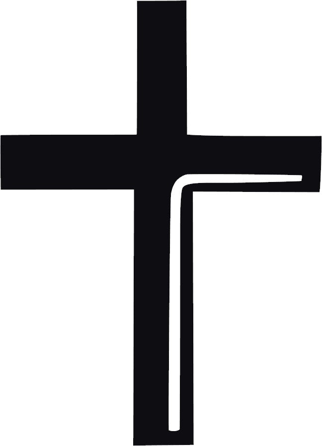 Cross Vinyl Decal, 6" tall, Multiple Colors Available, Christian, Christ, Resurrection