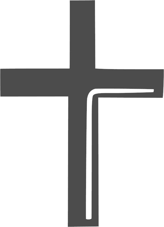 Cross Vinyl Decal, 6" tall, Multiple Colors Available, Christian, Christ, Resurrection