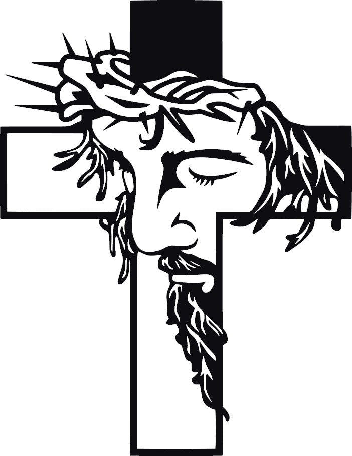 Cross Vinyl Decal, 6" tall, Multiple Colors Available, Christian, Christ, Resurrection