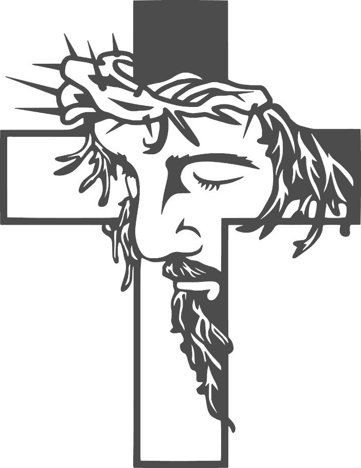 Cross Vinyl Decal, 6" tall, Multiple Colors Available, Christian, Christ, Resurrection