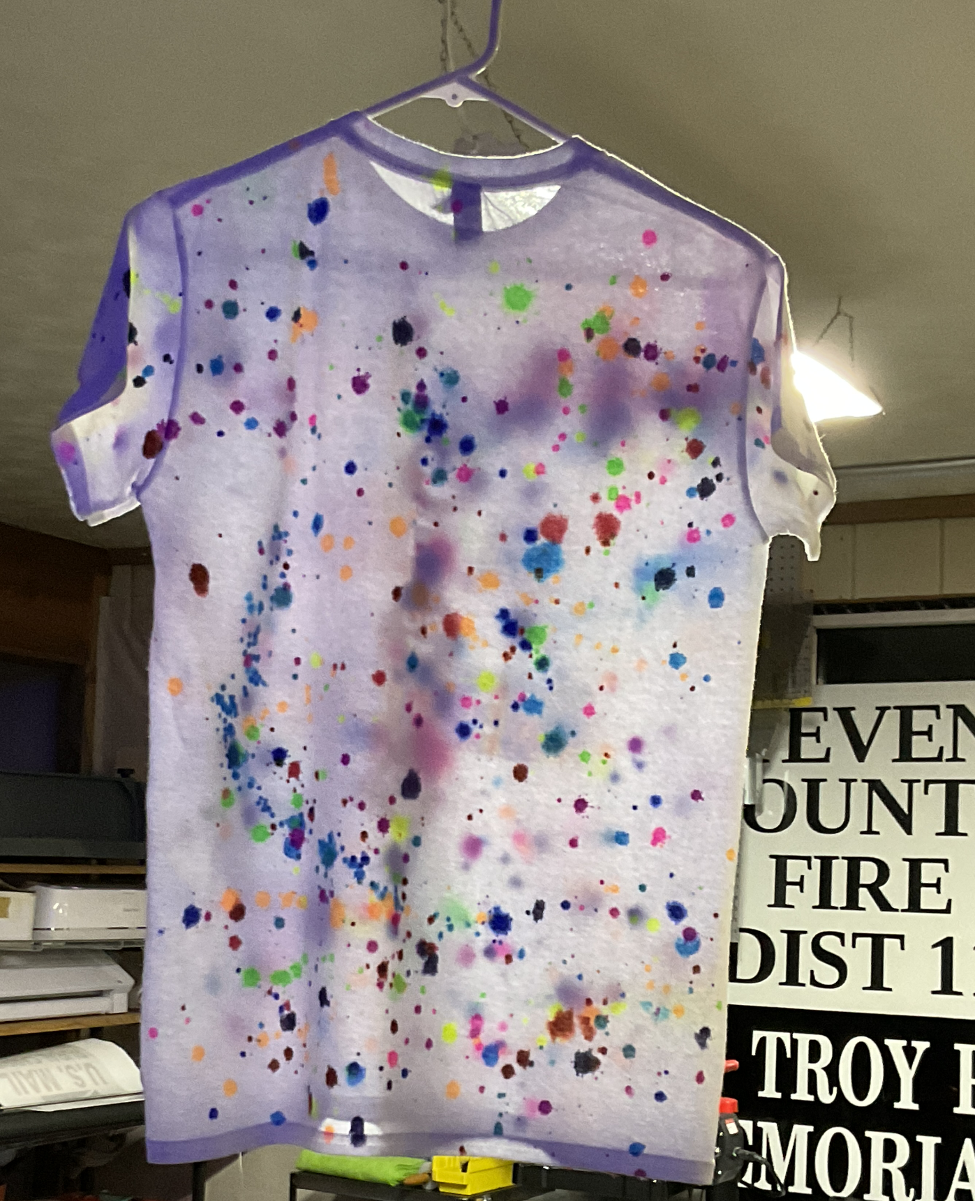 Eat Poop Sleep Poop Repeat Poop, Neon Splat T-Shirt on White