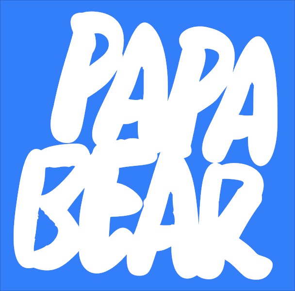 Papa Bear The Name Says it All Vinyl Decal Stacked Words Black or White 4 x 4
