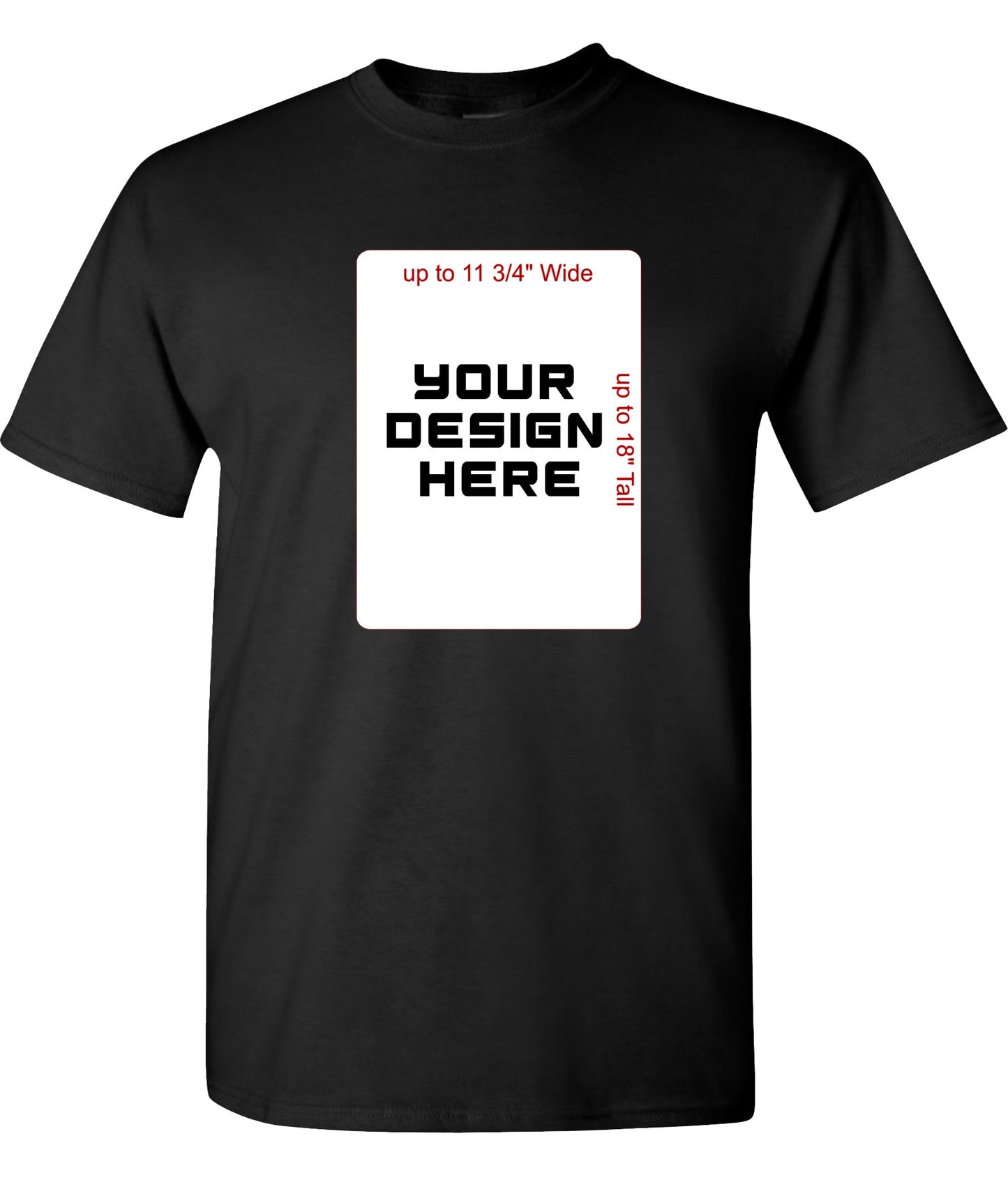 Custom T-shirt Order Includes 1 full size design, Front or Back