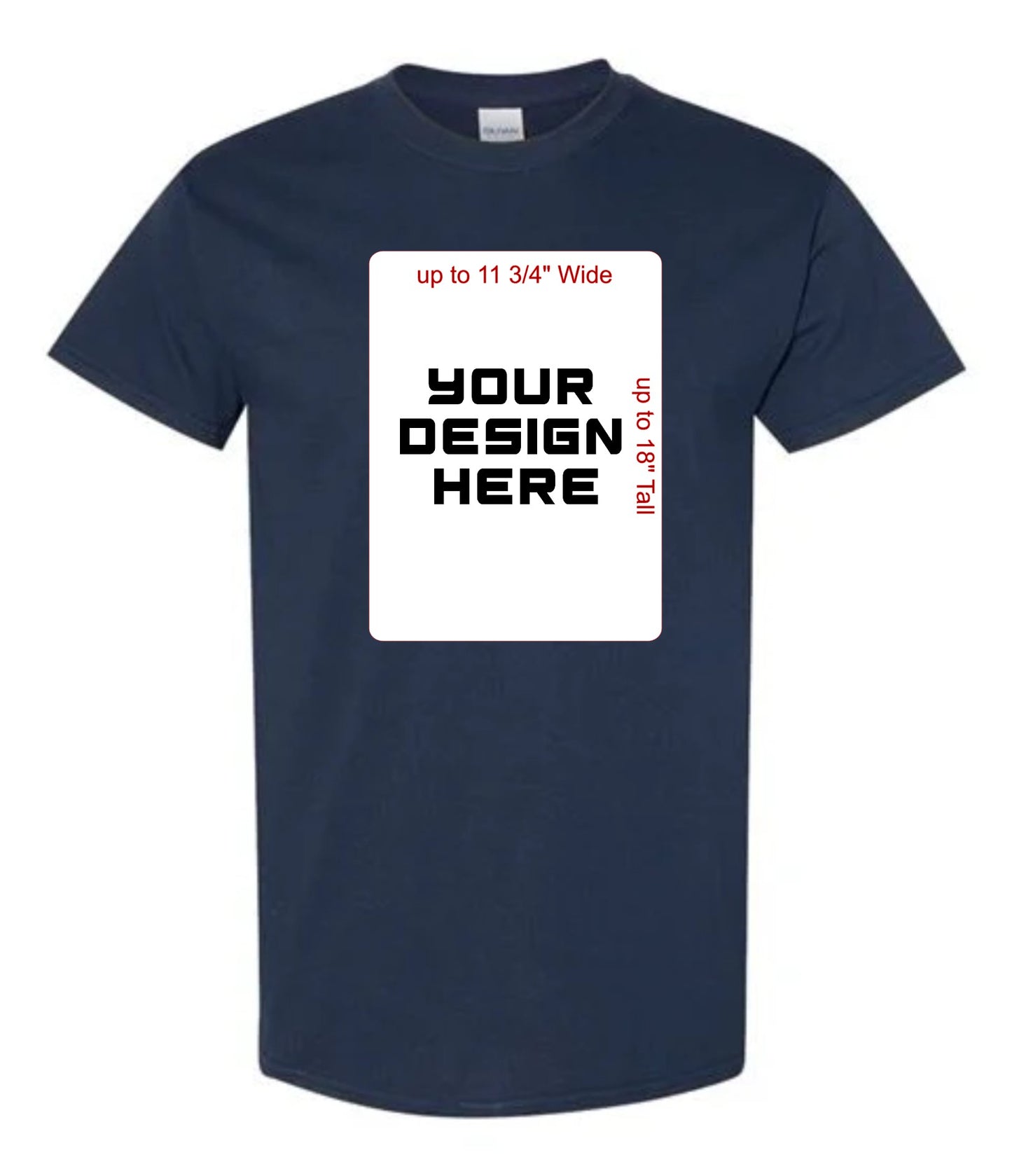 Custom T-shirt Order Includes 1 full size design, Front or Back