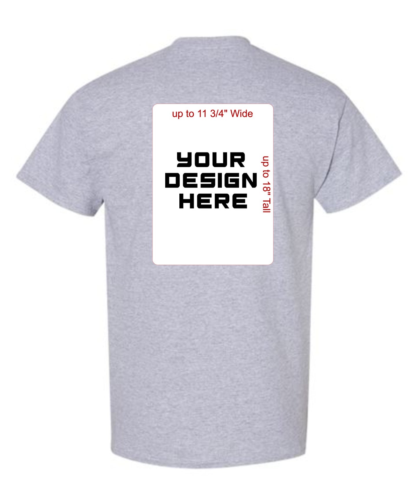 Custom T-shirt Order Includes 1 full size design, Front or Back