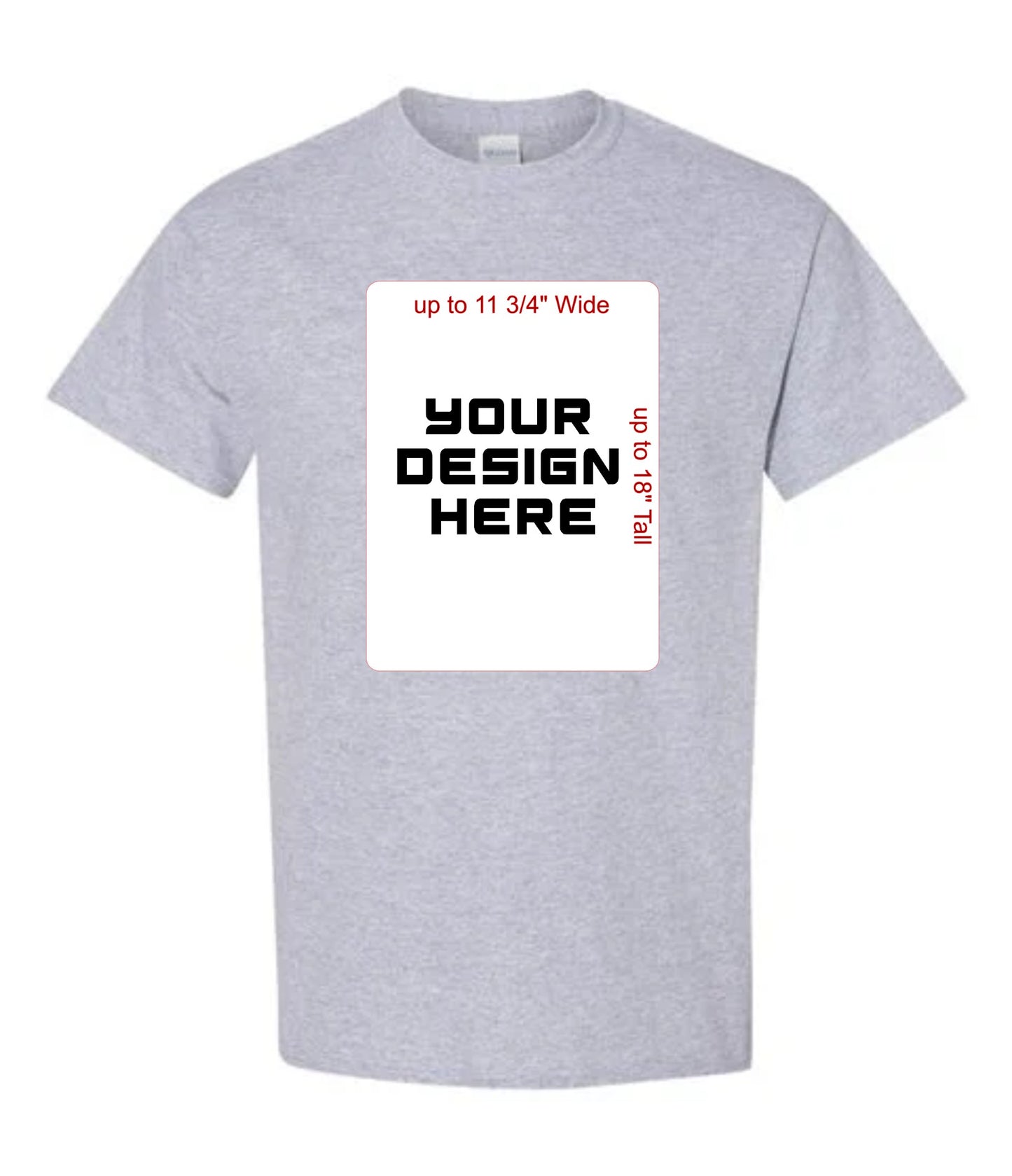 Custom T-shirt Order Includes 1 full size design, Front or Back