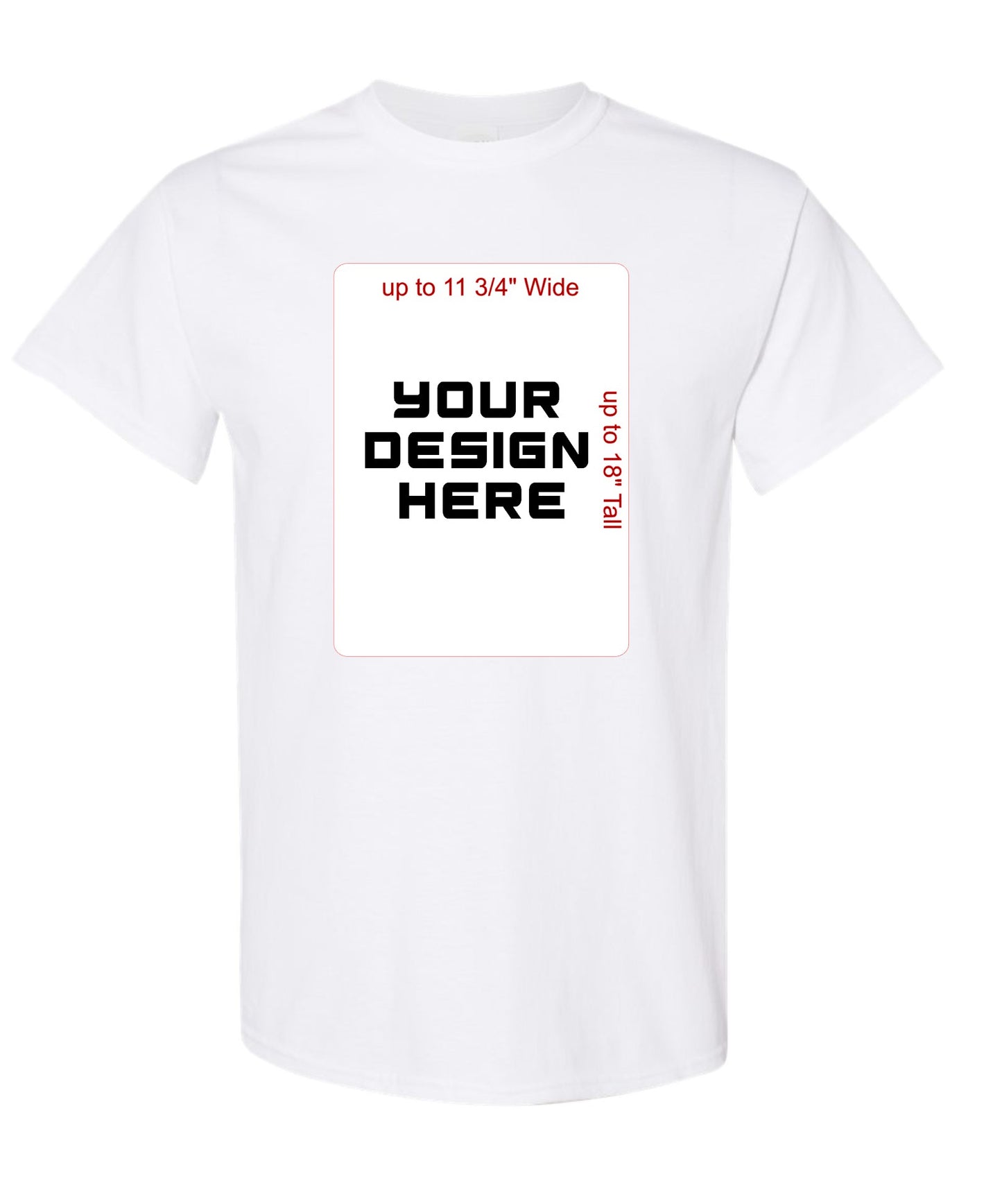 Custom T-shirt Order Includes 1 full size design, Front or Back