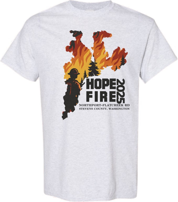 Support Hope Fire-Northport-Flatcreek-2025 Short Sleeve T-Shirt Front Design