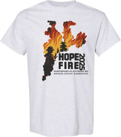 Support Hope Fire-Northport-Flatcreek-2025 Short Sleeve T-Shirt Front Design