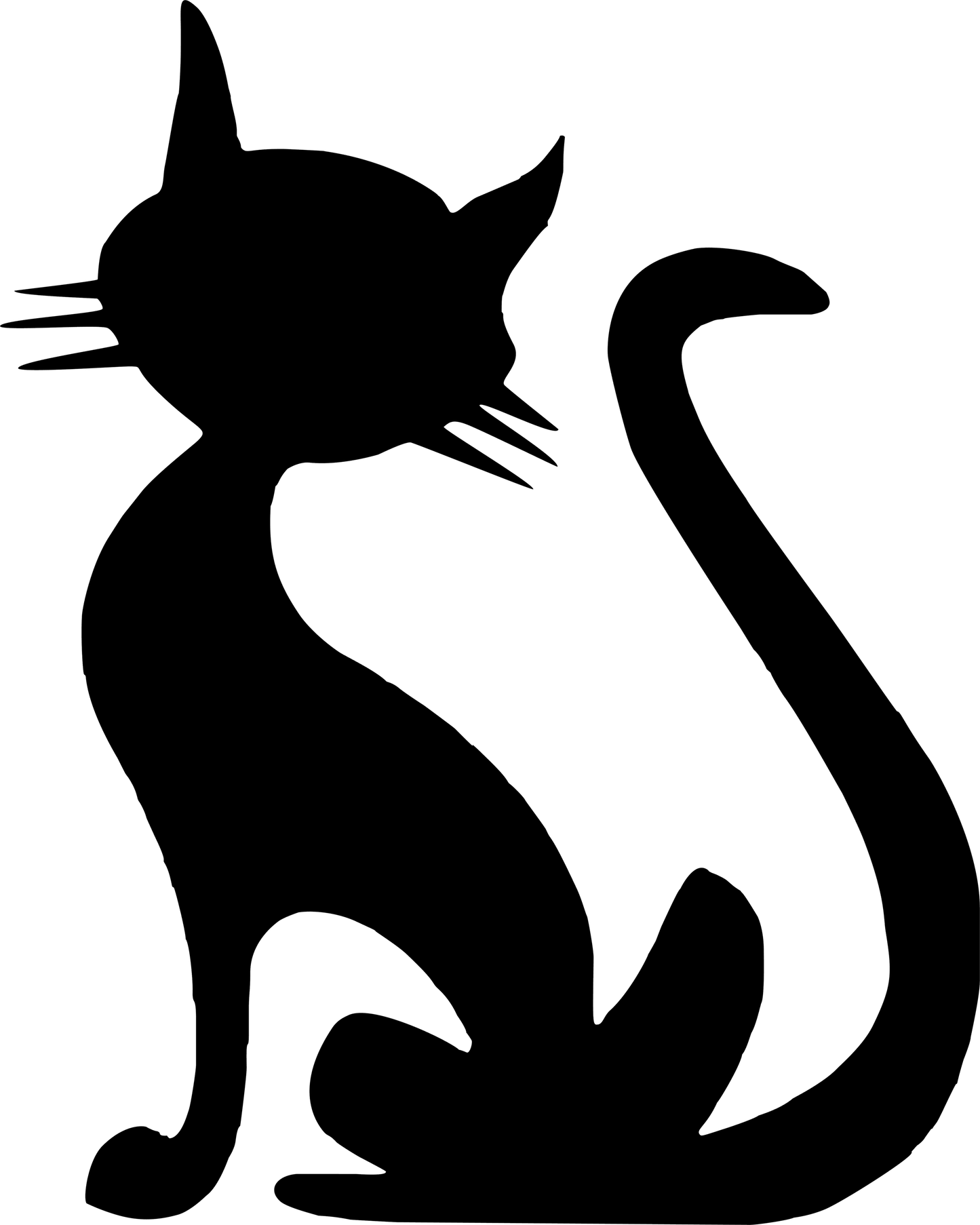 Black Cat Halloween Vinyl Decal Home Decor 18 x 22.5