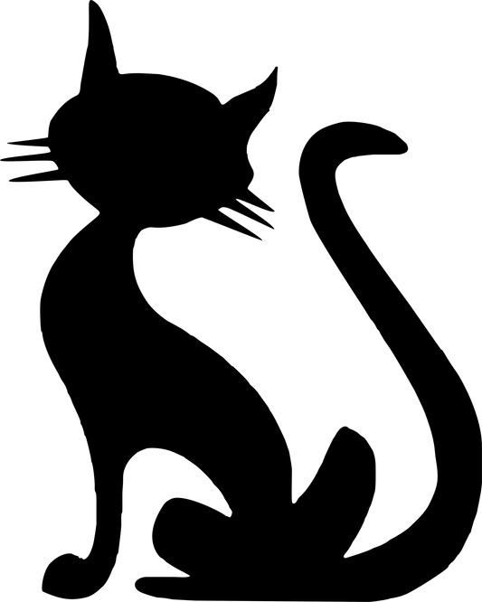 Black Cat Halloween Vinyl Decal Home Decor 18 x 22.5