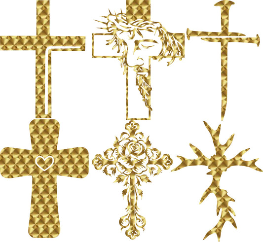 Cross Vinyl Decal, 6" tall, Multiple Colors Available, Christian, Christ, Resurrection