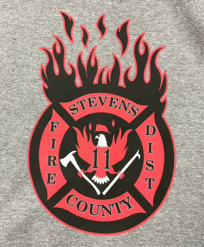 Grey Firefighter Support Hoodie