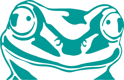 Frog Head Popping Over the Windowsill, Vinyl Decal, Cute Frog, Permanent Adhesive