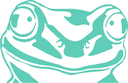 Frog Head Popping Over the Windowsill, Vinyl Decal, Cute Frog, Permanent Adhesive