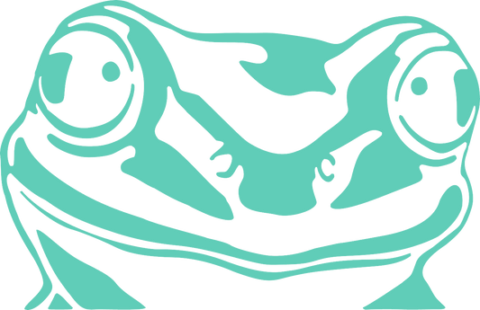 Frog Head Popping Over the Windowsill, Vinyl Decal, Cute Frog, Permanent Adhesive