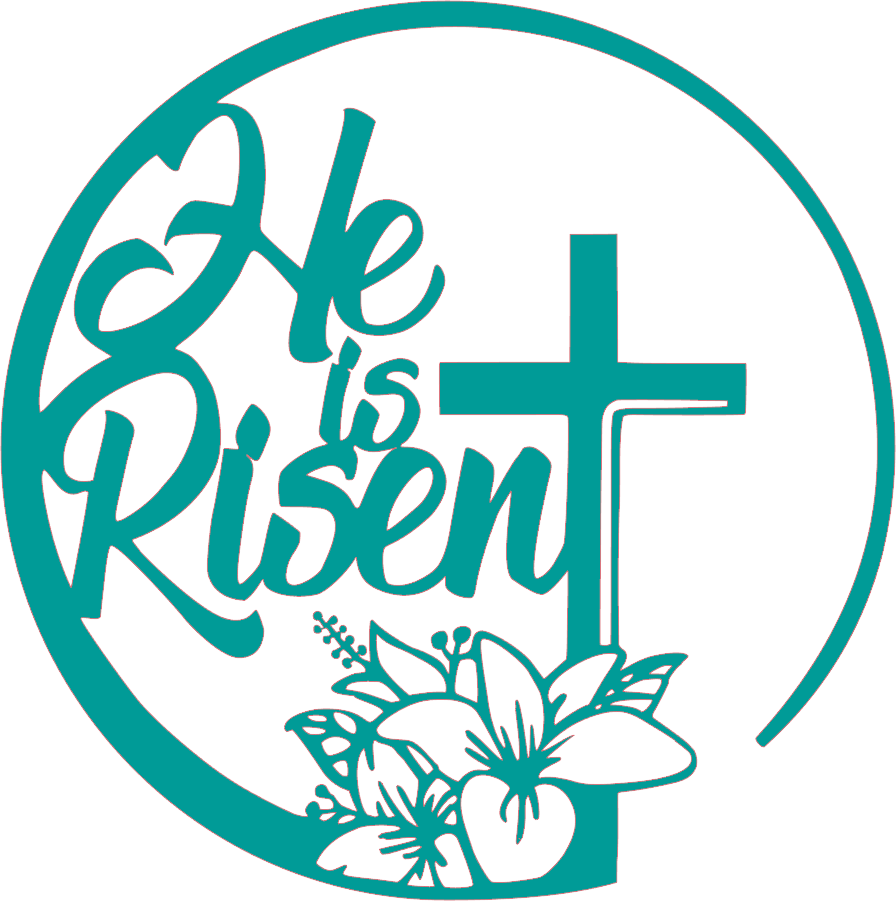 "He Is Risen" Vinyl Decal Oracal 651 9 Colors and 2 Reflective Colors