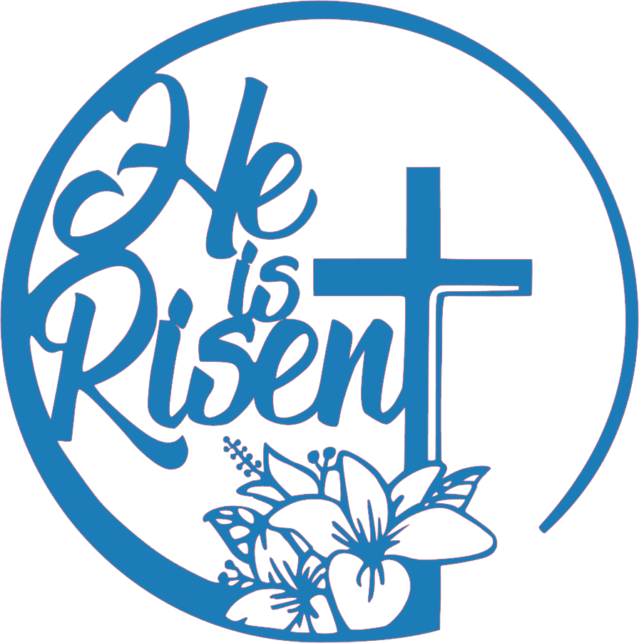 "He Is Risen" Vinyl Decal Oracal 651 9 Colors and 2 Reflective Colors