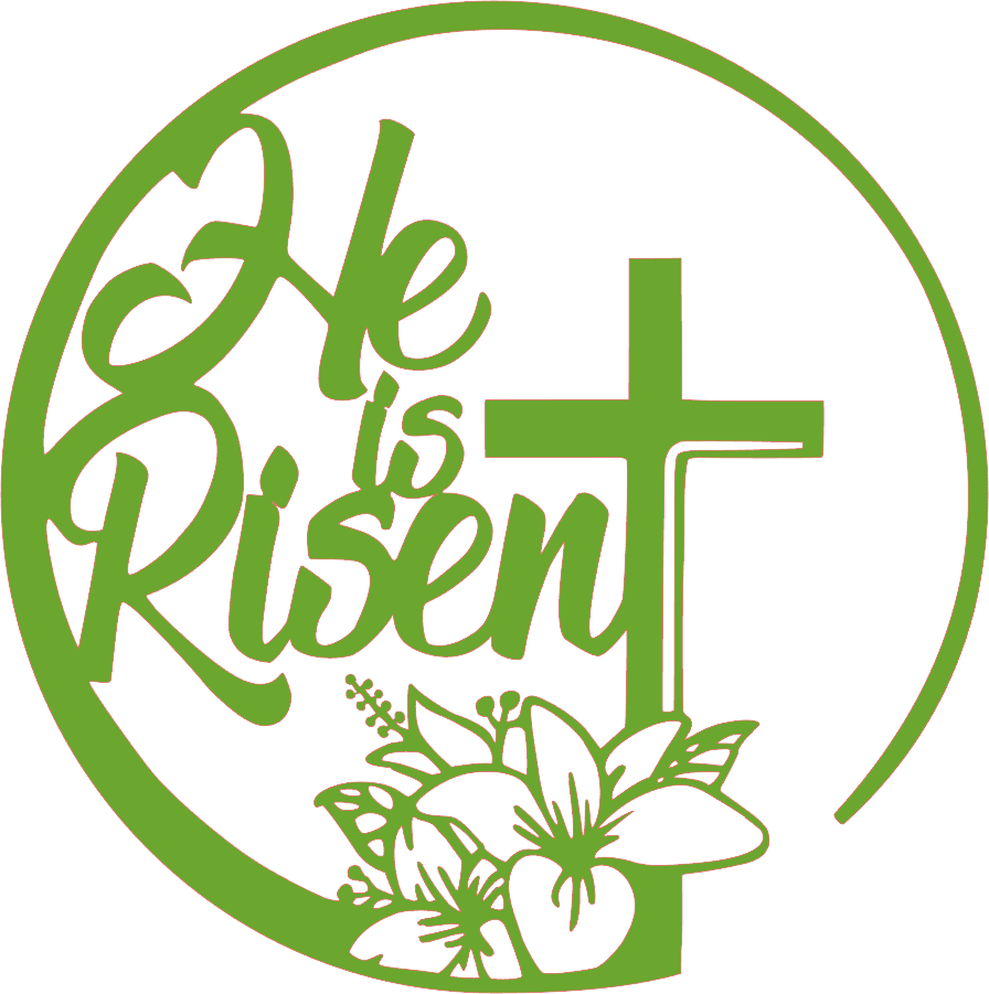 "He Is Risen" Vinyl Decal Oracal 651 9 Colors and 2 Reflective Colors