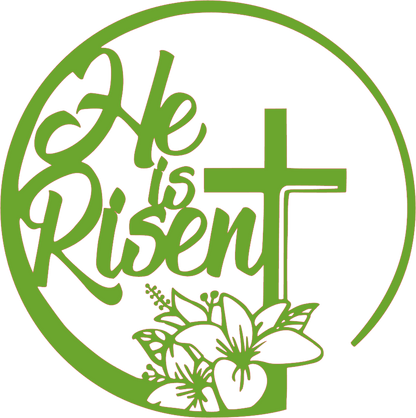 "He Is Risen" Vinyl Decal Oracal 651 9 Colors and 2 Reflective Colors
