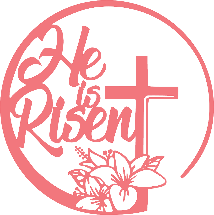"He Is Risen" Vinyl Decal Oracal 651 9 Colors and 2 Reflective Colors