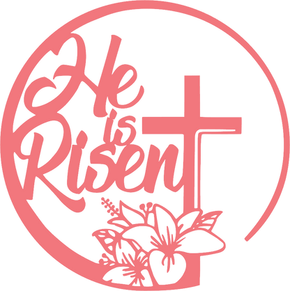 "He Is Risen" Vinyl Decal Oracal 651 9 Colors and 2 Reflective Colors