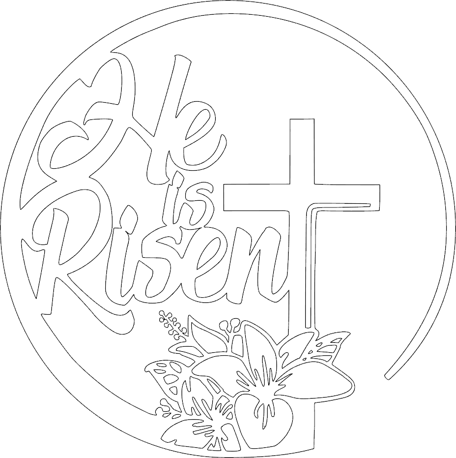 "He Is Risen" Vinyl Decal Oracal 651 9 Colors and 2 Reflective Colors