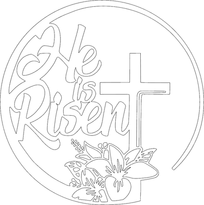 "He Is Risen" Vinyl Decal Oracal 651 9 Colors and 2 Reflective Colors
