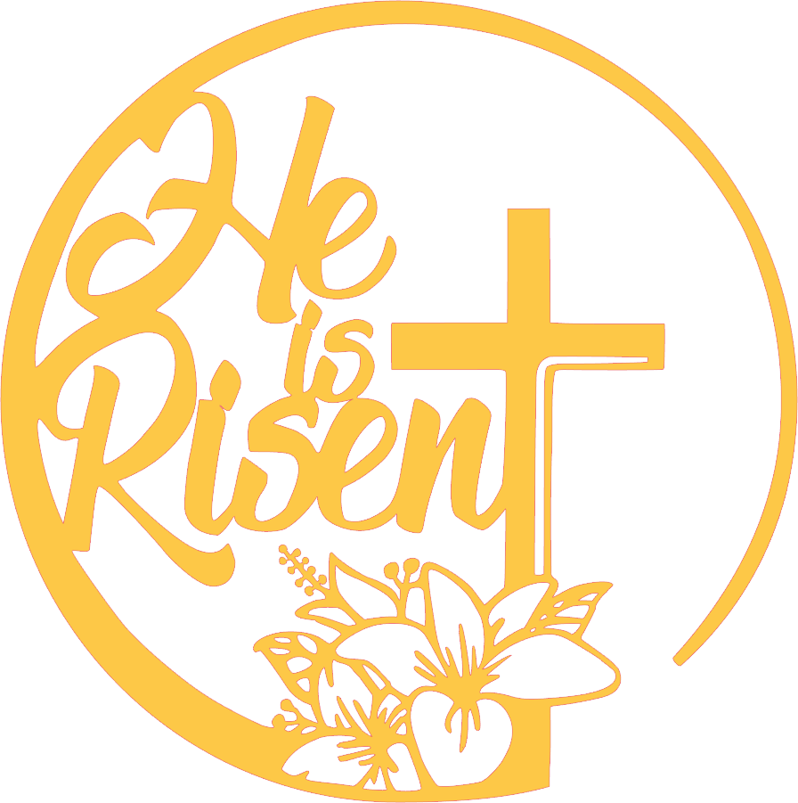 "He Is Risen" Vinyl Decal Oracal 651 9 Colors and 2 Reflective Colors