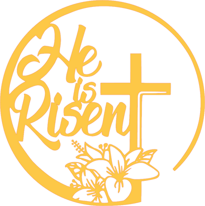 "He Is Risen" Vinyl Decal Oracal 651 9 Colors and 2 Reflective Colors