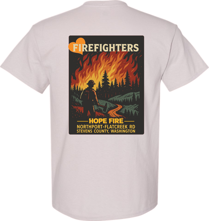 Firefighter Hope Fire-Northport-Flatcreek-2025 Short Sleeve T-Shirt Back Design