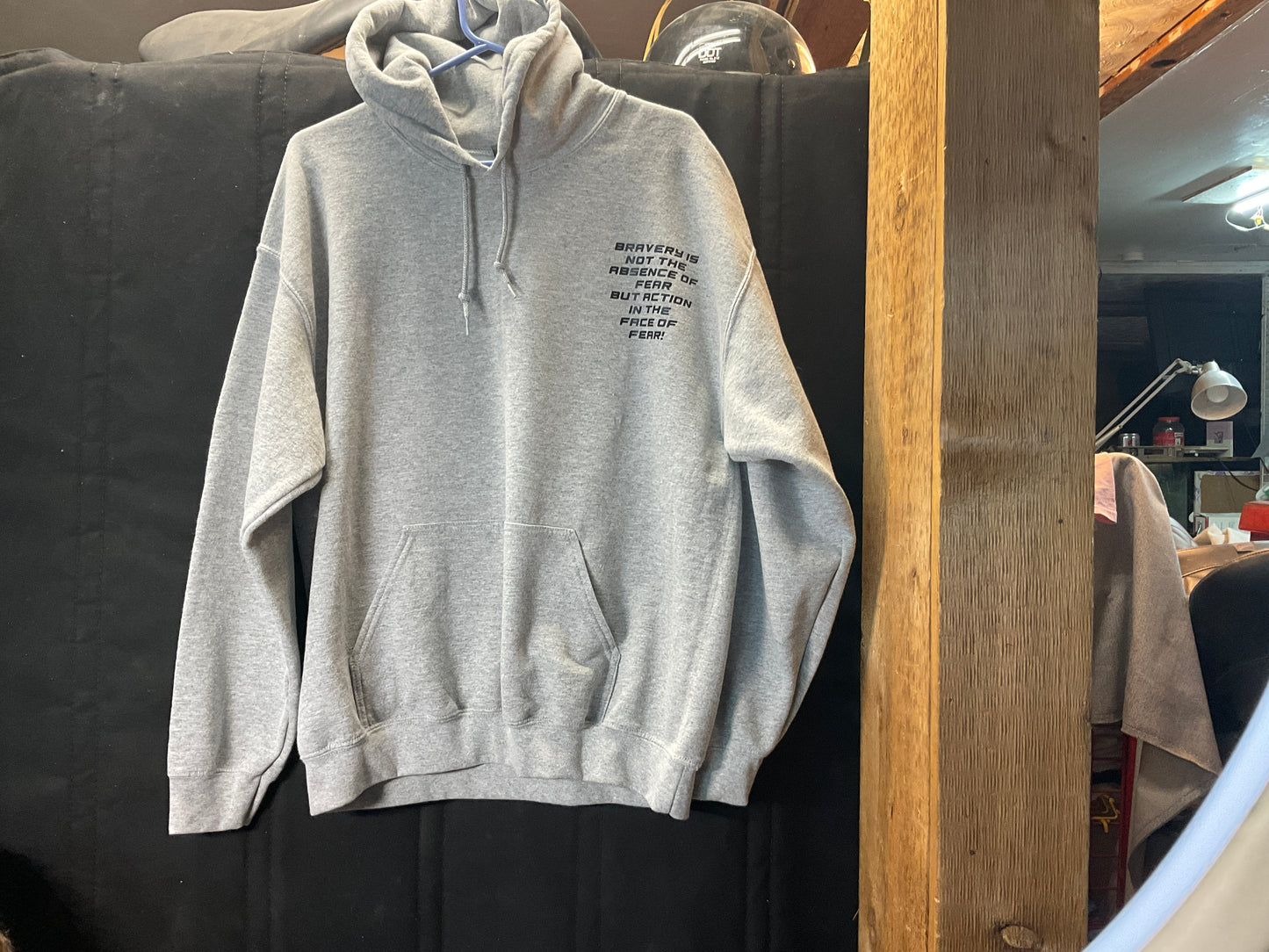 Grey Firefighter Support Hoodie
