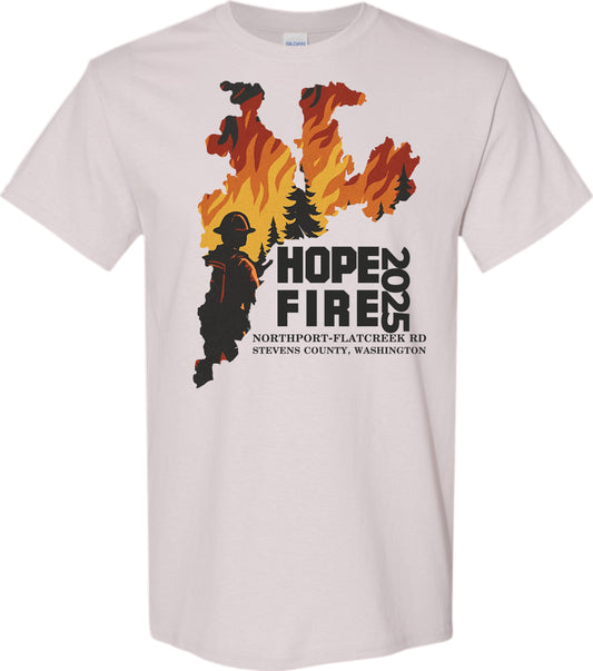 Support Hope Fire-Northport-Flatcreek-2025 Short Sleeve T-Shirt Front Design