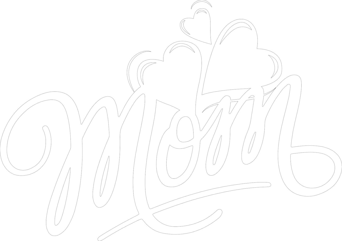Love Mom Hearts Vinyl Decal Mother's Day Permanent Adhesive