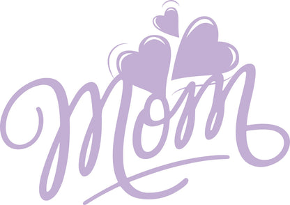 Love Mom Hearts Vinyl Decal Mother's Day Permanent Adhesive