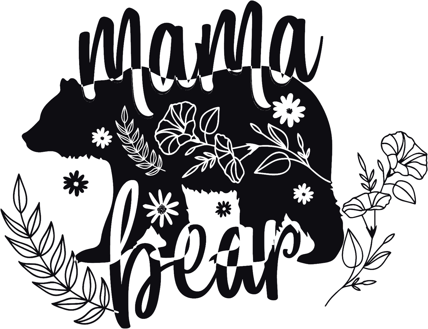 Mama Bear Decal Mother's Day Permanent Adhesive