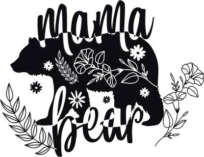 Mama Bear Decal Mother's Day Permanent Adhesive